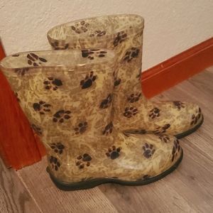 Women's Sloggers Size 7 Rainboots with Dog Print Design